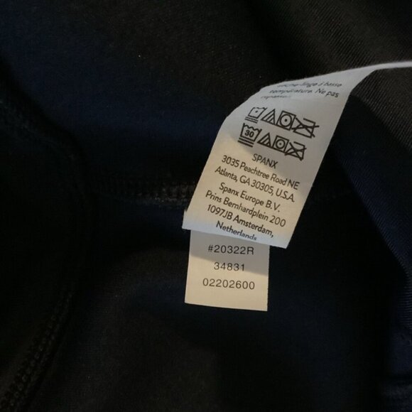 SPANX FAUX SUEDE NAVY LEGGINGS L - Picture 11 of 12